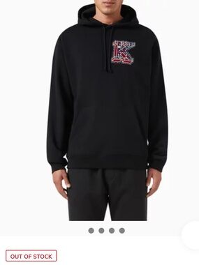 Kith Men’s Black Needlepoint K Logo Hoodie
